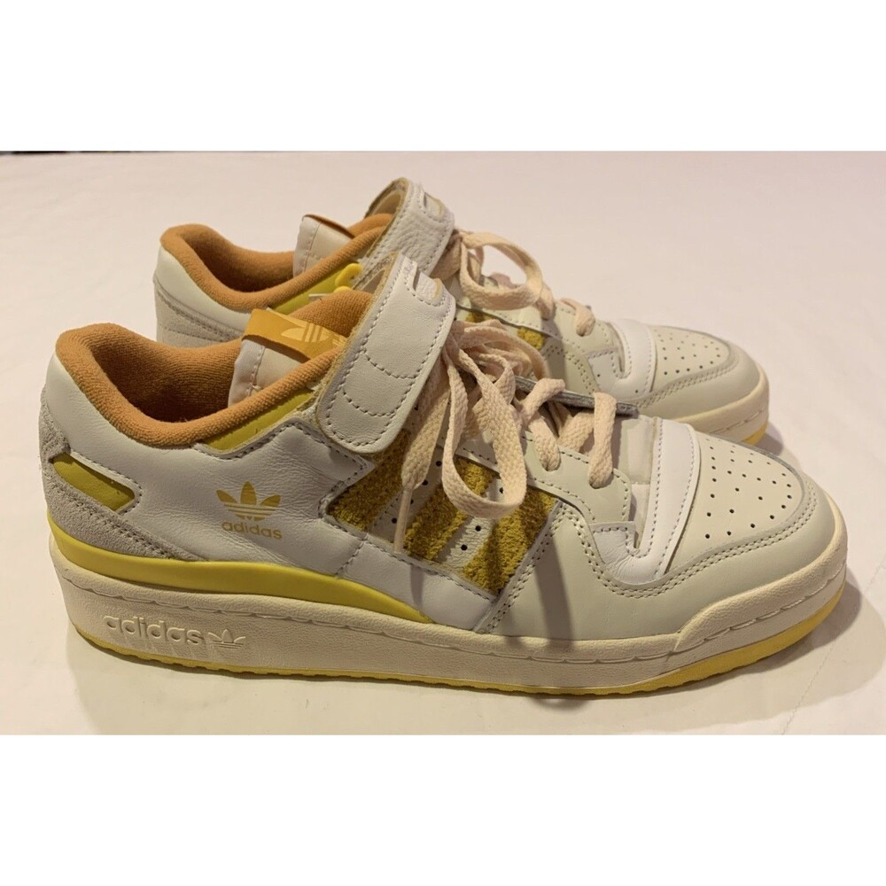 Adidas Forum 84 Low Shoes Sneakers Mens 7 White Yellow Lifestyle